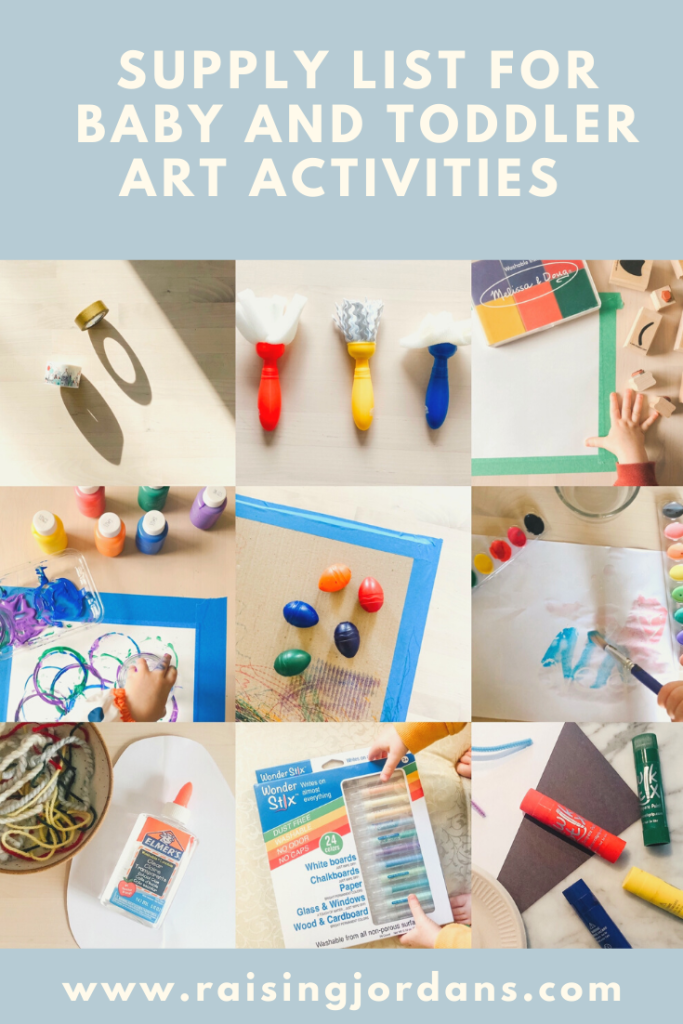Supplies to have on hand for baby & toddler art activities – Raising Jordans